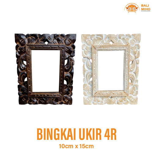 New - Bingkai Kayu Ukir 2Bingkai Kayu Ukir 4R - Bingkai Foto - Bingkai Kayu
