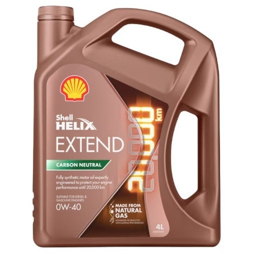 Shell Helix Extend ((Oli Mesin Mobil)) 0W-40 4L 1Pc Harga Spesial
