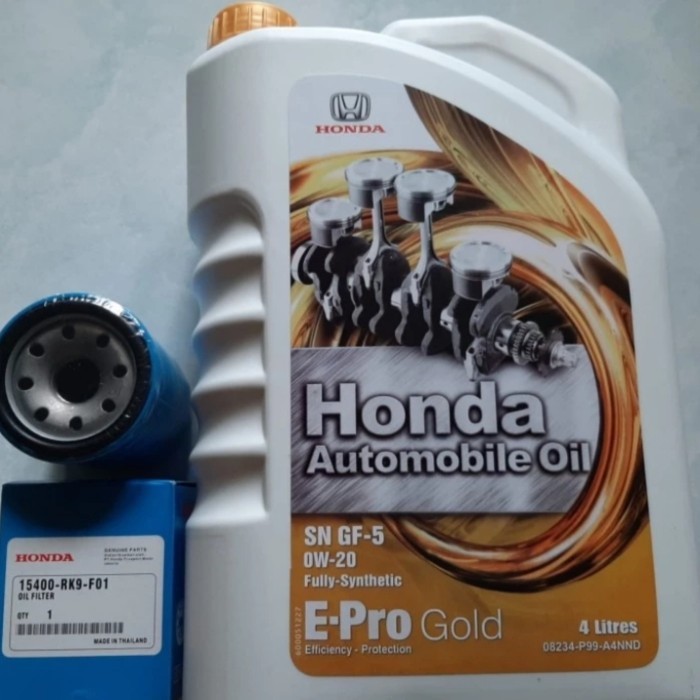 Paketan Oli Honda Epro Gold 0W-20, 4L +Filter Oli Honda ,Original Harga Spesial