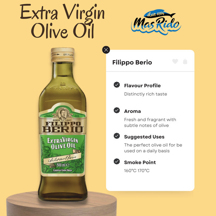 

Minyak Zaitun Extra Virgin Olive Oil 1 Liter Filippo Berio Bumbu Masak Barangbaru