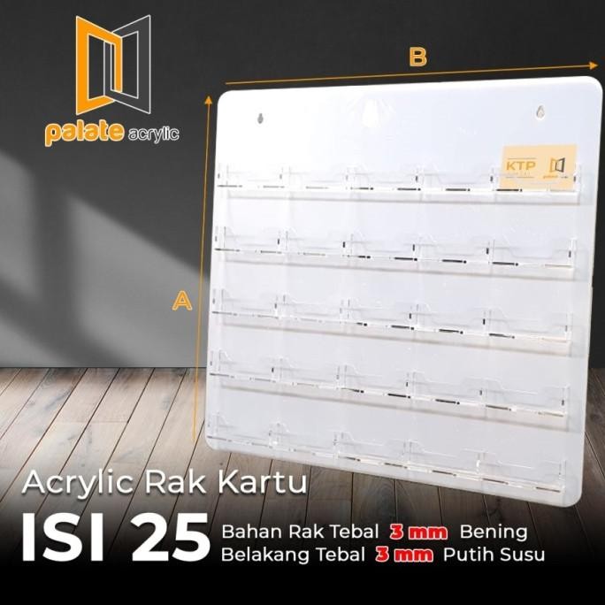 

NEW Rak kartu KTP isi 25 bahan acrylic bening plastik / akrilik