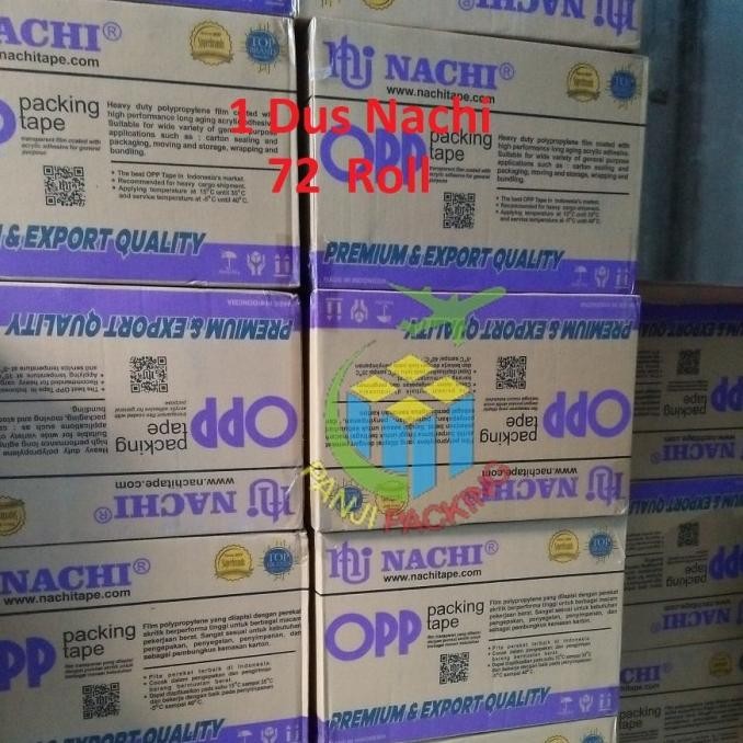 

Lakban OPP Nachi tape 2 Inch Bening Coklat 1 DUS Gojek Bandung