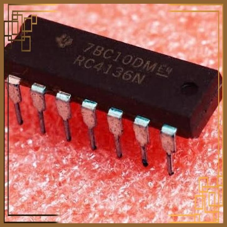 [SRE] RC4136N RC4136 RC 4136 Quad OpAmp GP IC Dip-14 3MHz RC413GN