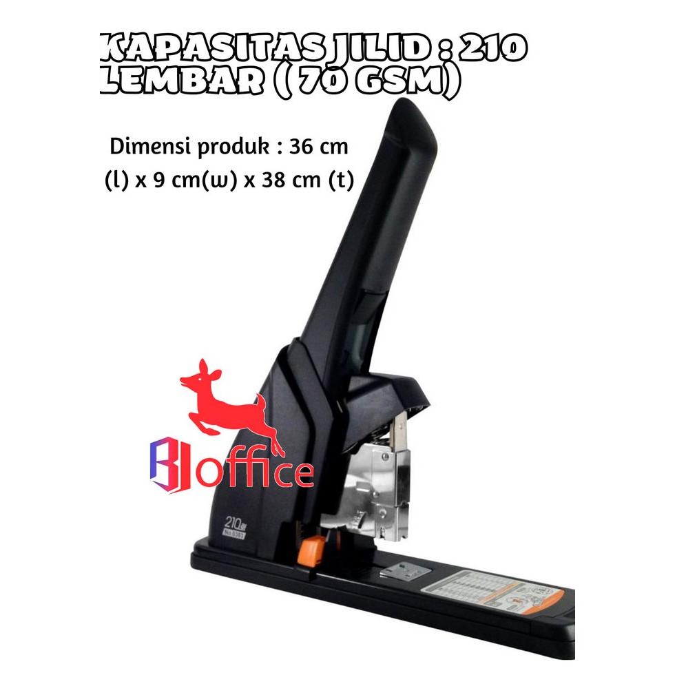 

BEBAS ONGKIR - Deli Stapler Heavy Duty 210 Sheets / Stapler Jilid Murah / 0383