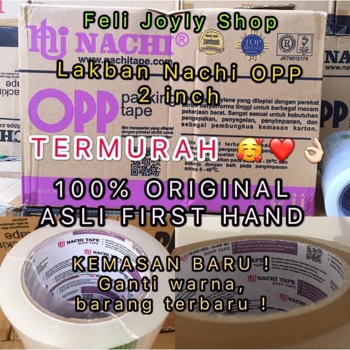 

NEW opp nachi packing tape bening tranparan 1 karton / 12 slot TERMURAH