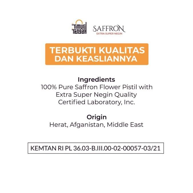 

Saffron Timur Tengah Pure Extra Super Negin 1 gr Premium Original