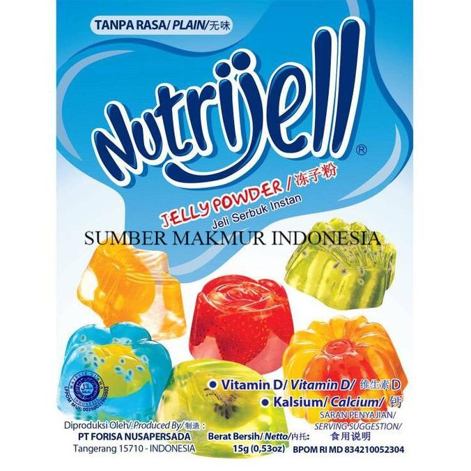 

NUTRIJELL JELLY RASA PLAIN 15 GRAM- PER BOX