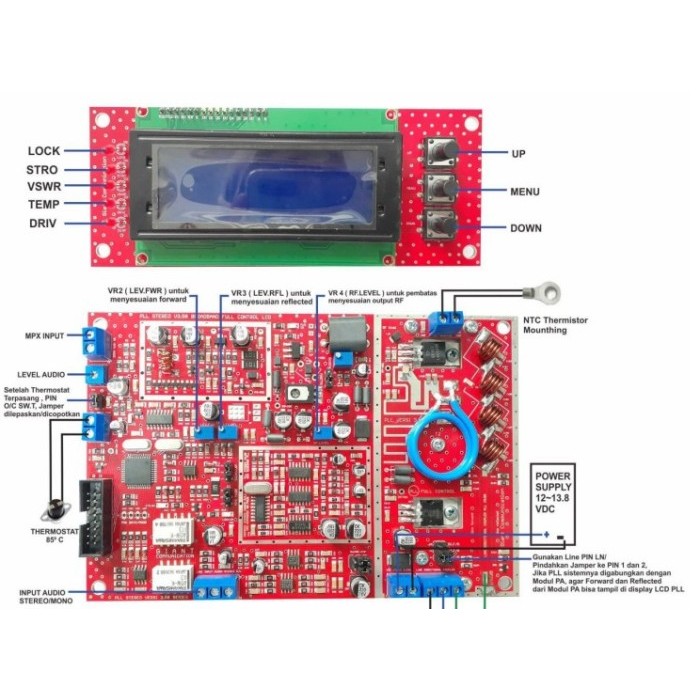 TERBARU Exciter PLL 87.5-105 Mhz 10 Watt Stereo Pemancar FM Module