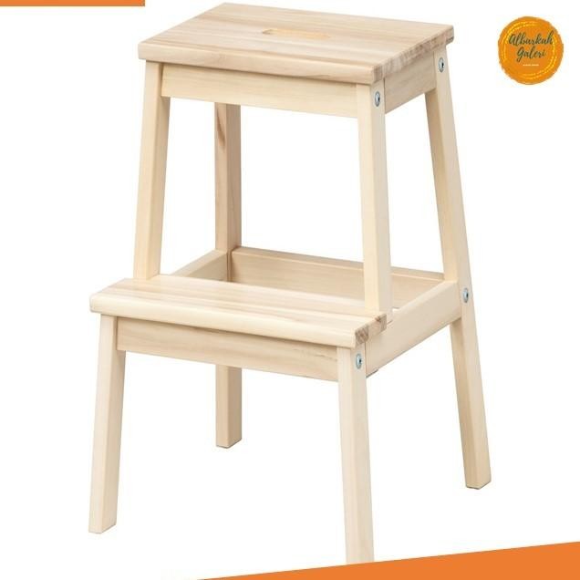 Bangku Kursi Tangga Kayu 2 Step Anak Dewasa Jatibelanda