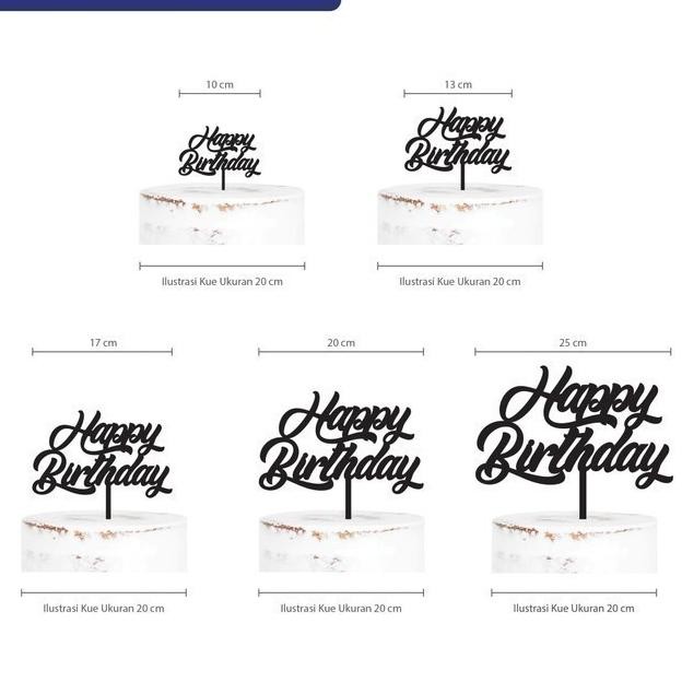 Custom Cake Topper Inisial Nama Huruf Hiasan Kue Tancapan Akrilik