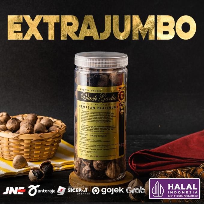 

PLATINUM Black Garlic - SUPER JUMBO EXTRA - HERBAL BerKHASIAT [500gr]