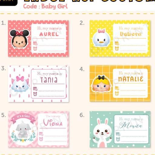 

200 Pcs Stiker Asi / Label Nama Asi / Asip