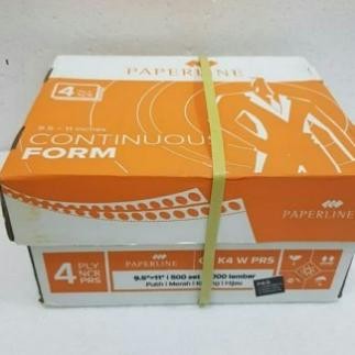 

TERBARU - Paperline 4ply bagi 2 PPL CF K4 W PRS Continuous Form Kertas WARNA