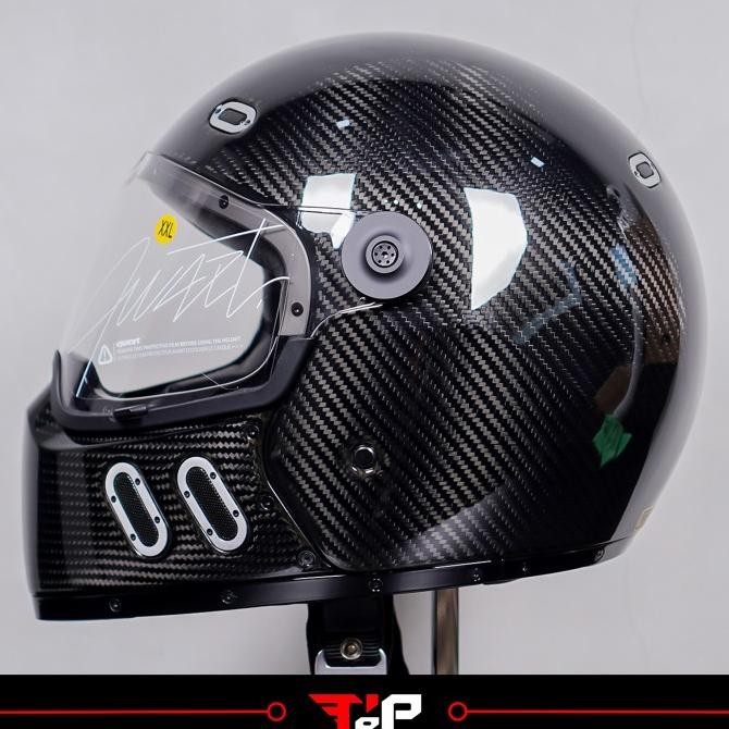 QWART PHOENIX HELMET CARBON GLOSS CARBON BLACK FULL/HALF FACE