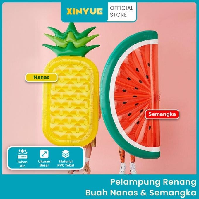 BEBAS ONGKIR - Pelampung renang matras bentuk buah semangka dan nanas -Xinyue