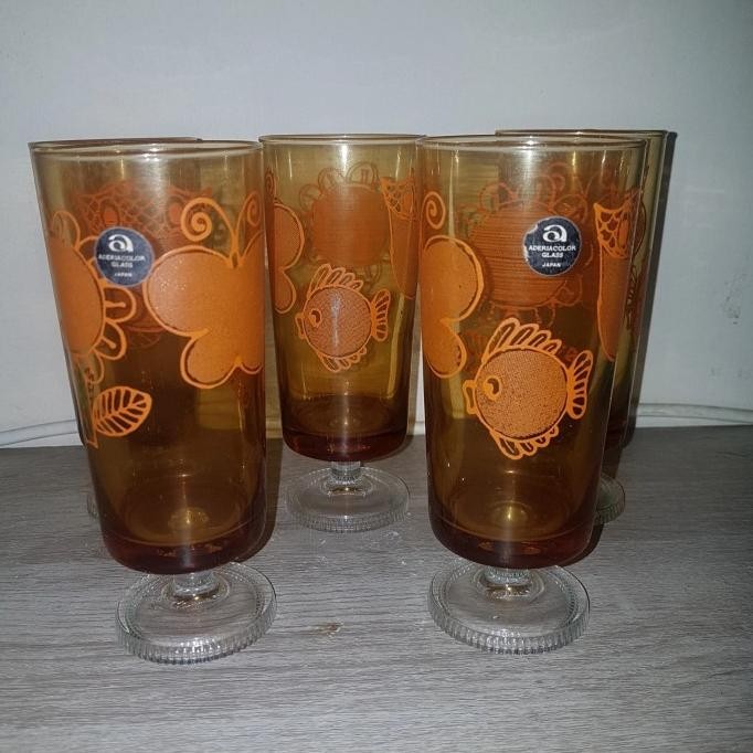 Gelas kaca vintage/kuno/jadul