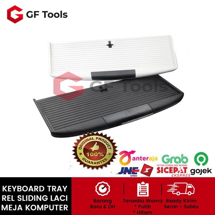 KEYBOARD TRAY REL LACI TEMPAT TATAKAN KEYBOARD MEJA KOMPUTER DS