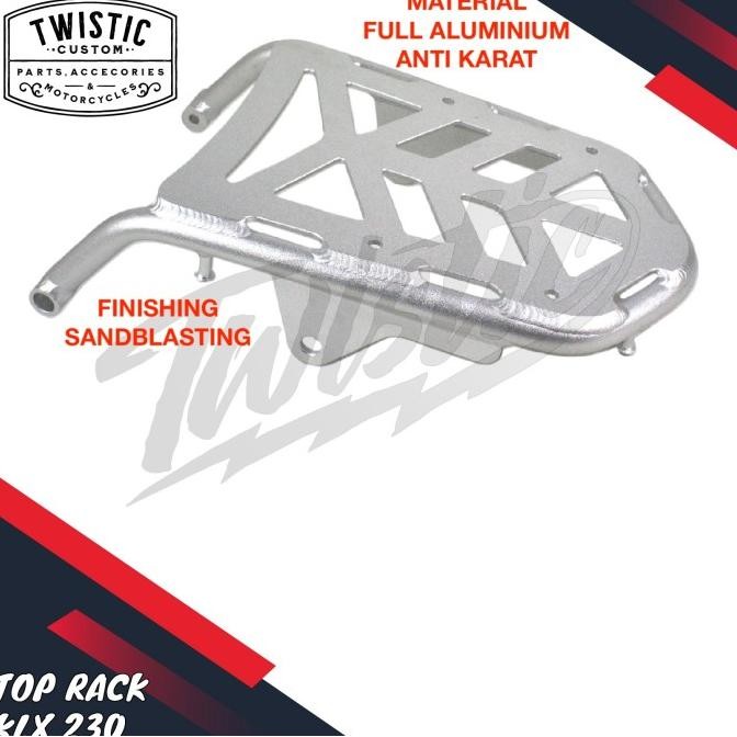 Bracket Dudukan Top Box Top Rack Rak Aluminium Tas Pannier Belakang Atas Adventure Motor Kawasaki Kl