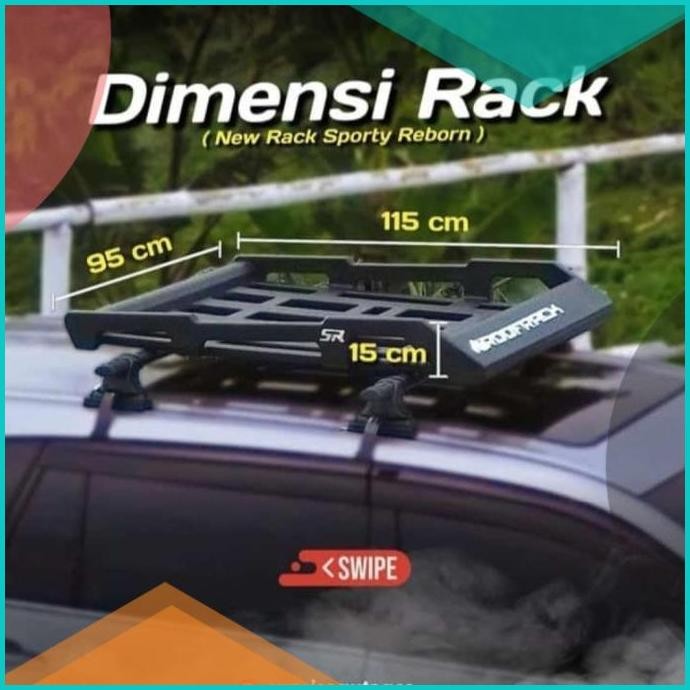 Roof Rack bagasi atas mobil Isuzu panther+cross bar Merek rhinorack 1