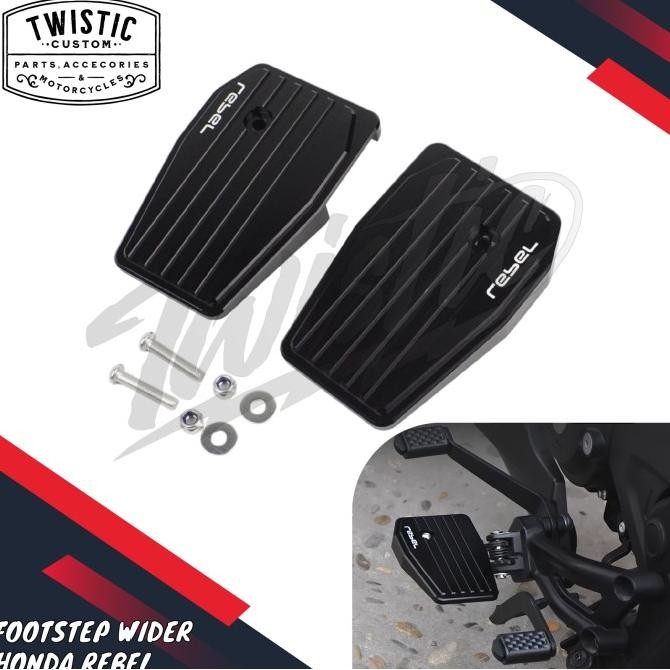 Footstep Foot Peg Pijakan Kaki Wider Lebar Motor Honda Rebel 500 Cm500 Bobber Custom Original