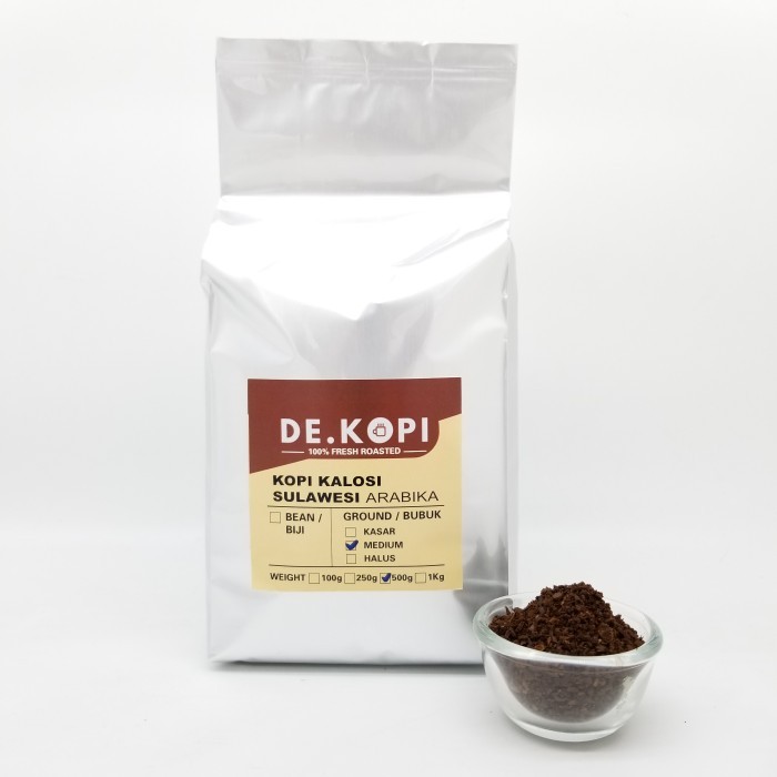 

Kopi Bubuk Arabika Kalosi Sulawesi 1 Kg Terenak Sangrai Mutu Terjamin Kwalitas Kopi Asli