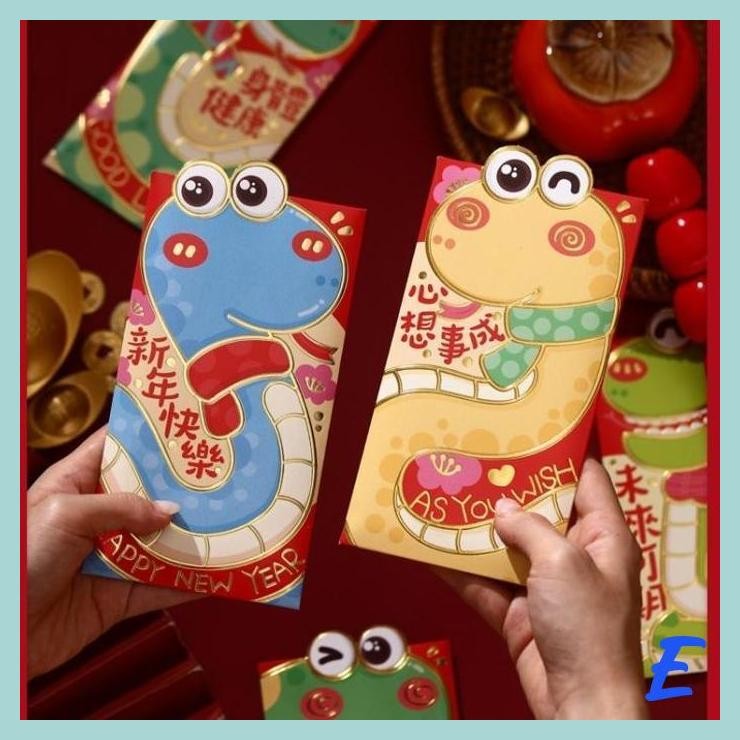 

| MIS | NEW ANGPAO KUPING 3D 2025 ANGPAU ULAR PREMIUM ISI 6 AMPLOP ANGPAO IMLEK TEBAL ORNAMEN SINCIA MURAH GROSIR