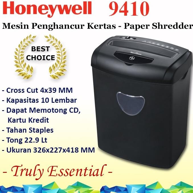 

Baru Honeywell 9410 Penghancur Kertas, Shredder 10 Lembar, Official Store Kualitas Premium