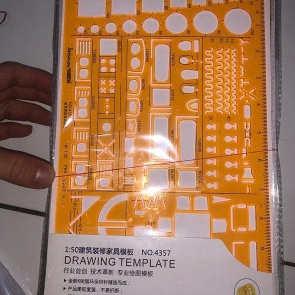 

Baru Mal Sablon Arsitek Skala 1:50 Jisihou Premium