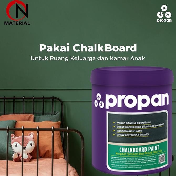 

TERMURAH - Car Papan Tulis Kapur Propan Chalkboard Paint 1L / Hitam / Hijau