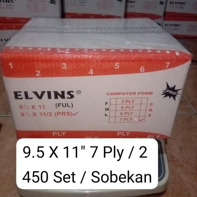 

TERMURAH - Continuous Form 9.5 X 11" /2 7ply ELVINS/Kertas Komputer