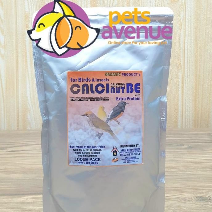 Calcinut BE 550gr/ Calcium Burung / Kalsium burung pengganti sotong