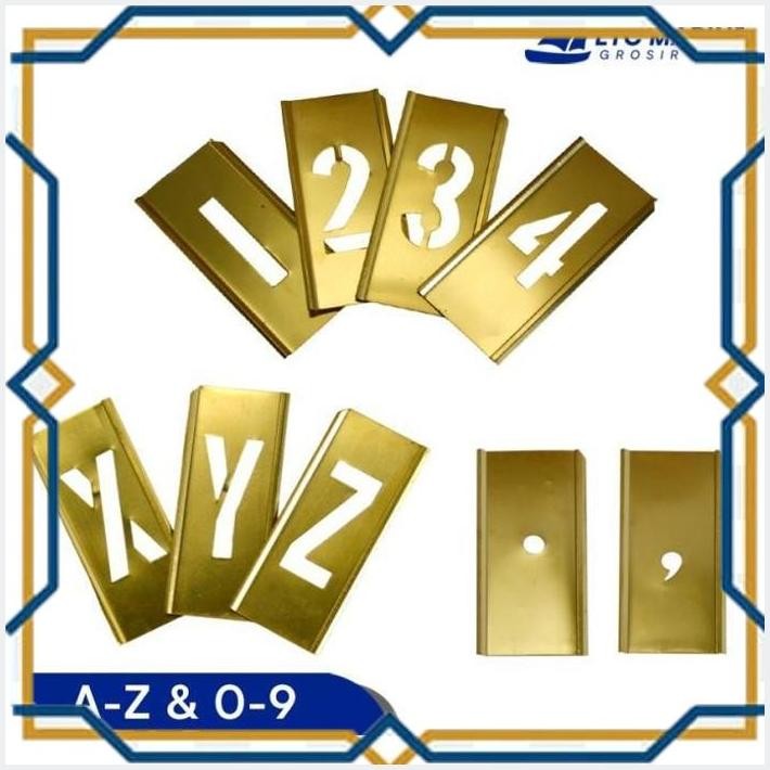 

[ITC55] IMPA 613139 CLIP-ON BRASS STENSILS LETTER & FIGURE INTERLOCKING ADJUSTABLE A-Z & 0-9 76 PCS - 3