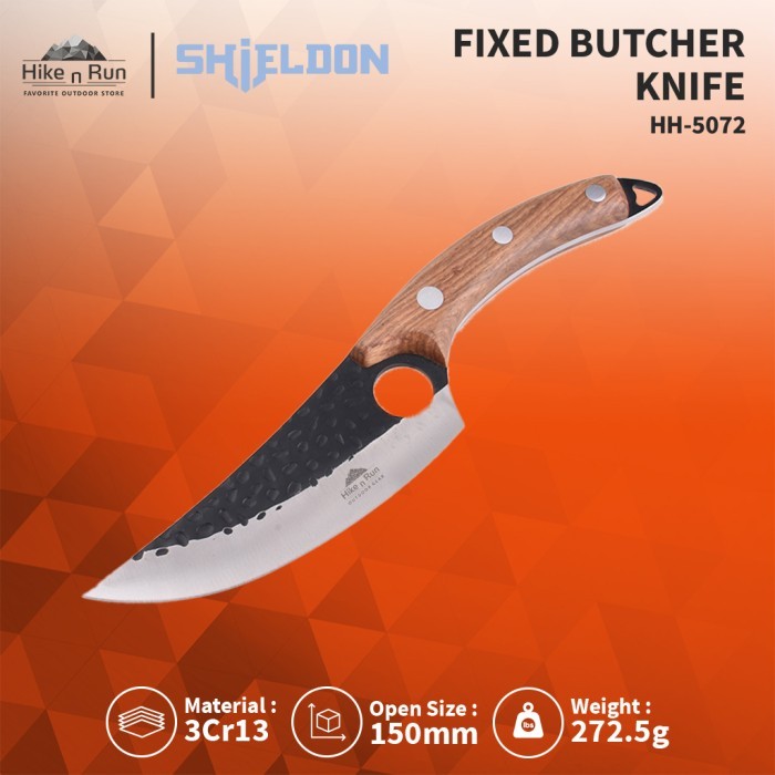 TERBARU Pisau Outdoor Shieldon HH-5072 Fixed Survival Butcher Knife 3Cr13