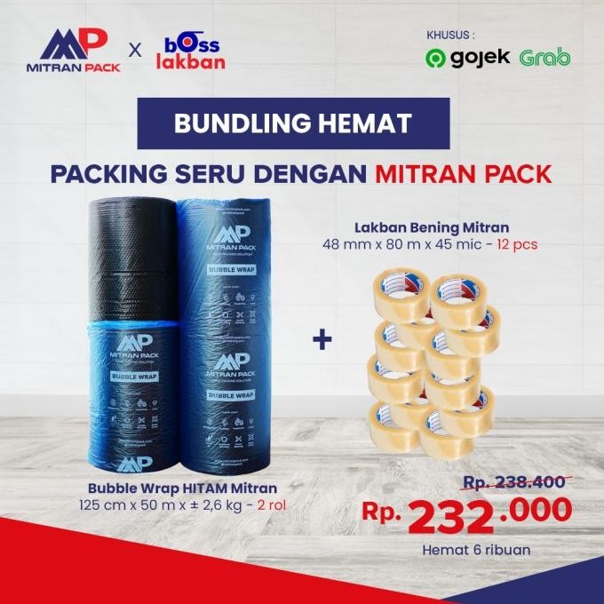 

TERLARIS - Bundling Hemat! Packing Seru dengan Bubble Wrap dan Lakban Mitran Pack