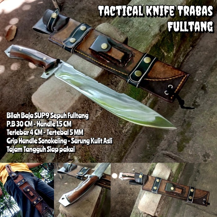 STOK TERBATAS Golok Kerja Bushcraft Outdoor Survival Kit Baja SUP9 Sepuh Full Tang