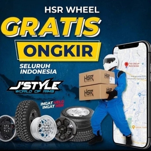 velg mobil ring 17 HSR wheel untuk grand livina,spin,xenia,march