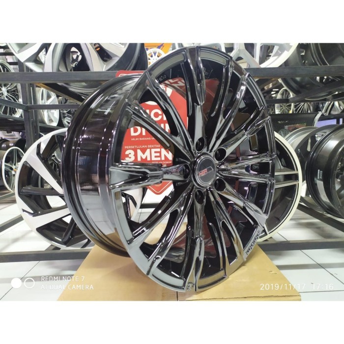 Velg Mobil Ring 17 Untuk Mobilio, Camry, BRV dll. Warna Black Chrome