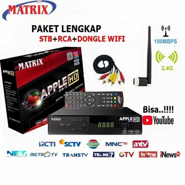 STB MATRIX Set Top Box dvb T2 digital smart Plus Dongle WIFI