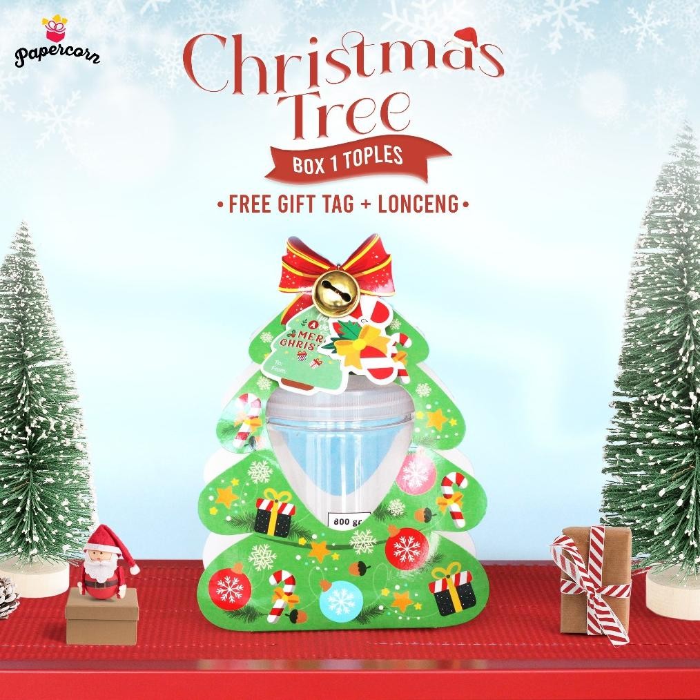 

10 Pcs Box Natal - Christmas Tree 1 Toples Uk 15X9X22 Cm