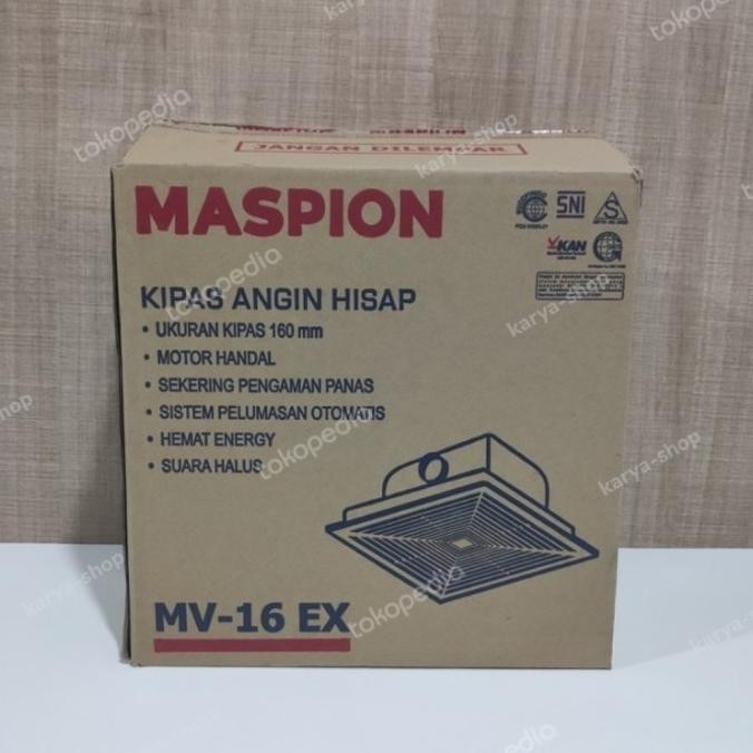 EXHAUST FAN PLAFON MASPION PLAFON MV 16 EX 10 INCH CEROBONG ORIGINAL DAN TERPERCAYA