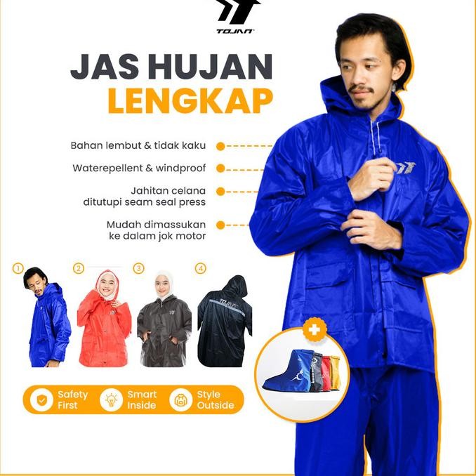 SALE Jas Hujan Tojan Pria Wanita Setelan Mantel Ujan Dan Jas Sepatu Dewasa
