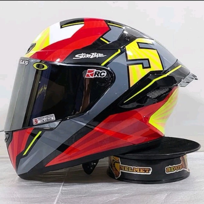 HELM KBR FULL FACE MOTIF JAUME MASIA PAKET GANTENG