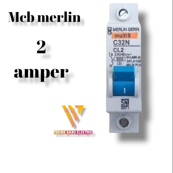 MURAH MCB MULTI9 2A 2 AMPERE MERLIN GERIN PLN 450W CL2 SPLN BREKER