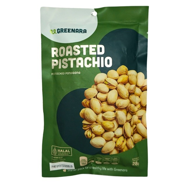 

S20505 GREENARA ROASTED KACANG PITACHIOUS 28GR SACHET MAJU BERSAMA (20250704)