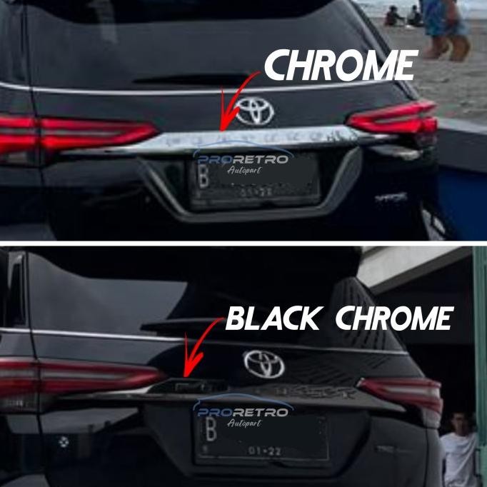 Best Garnish Trunklid Toyota Fortuner Gr 2021 Black Chrome Original Pnp Vrz
