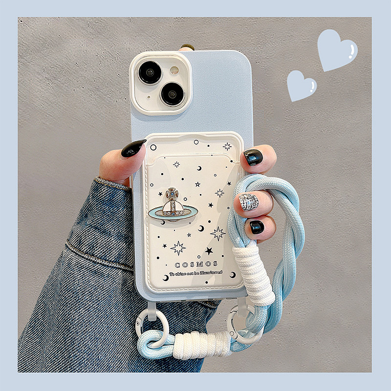 Bulan Biru Tali Pengikat Bintang Card Case Hardcase Redmi 13C Note 13 Pro Plus 5G Note 10 Pro Note 9