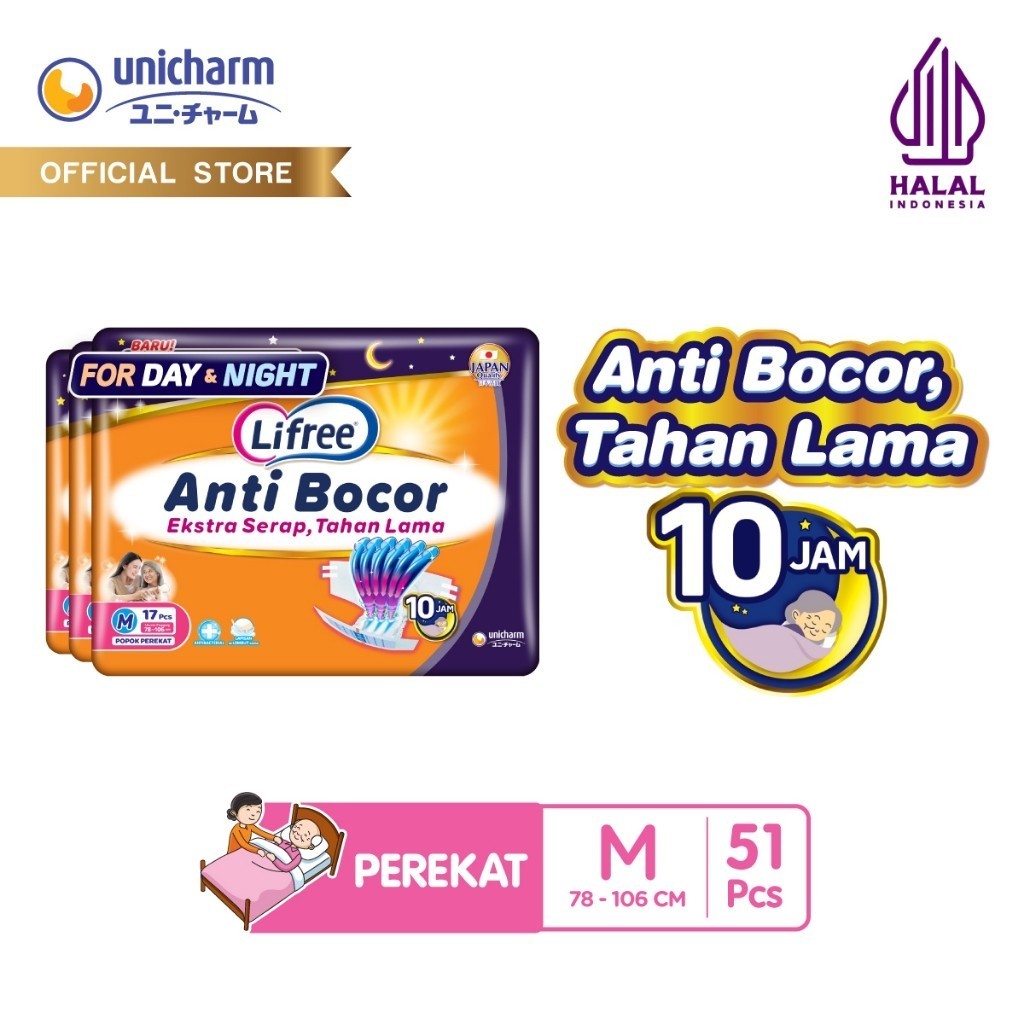 Popok Dewasa Lifree Perekat - M 17 - 3 Packs