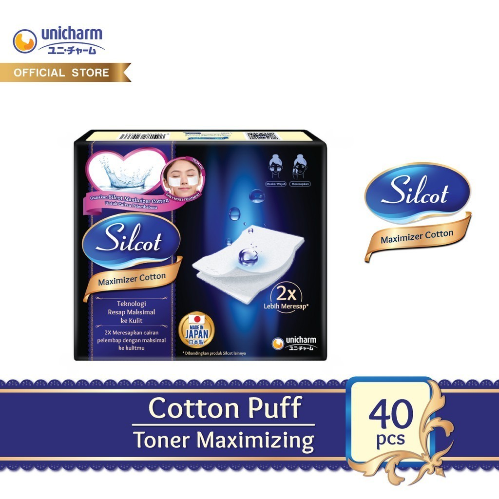 Silcot Maximizer Cotton 40 - Kapas Kecantikan Unicharm / Kapas Wajah / Kapas Toner