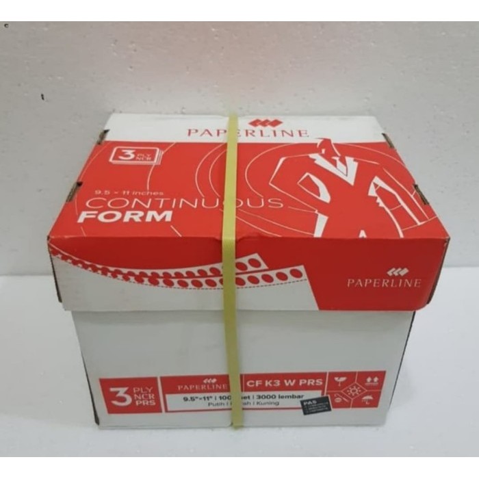 

Continuous Form 9,5 x 11 3ply/2 PRS warna Paperline