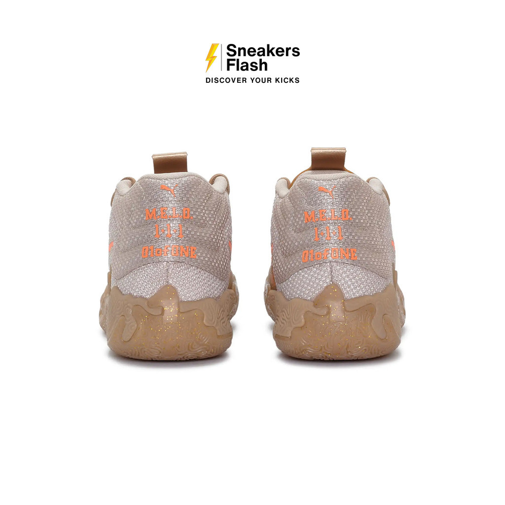 PUMA Lamelo Ball Mb 03 Cny Gold Fluro Peach Sepatu Sneakers Pria - 30971601 - Size 44
